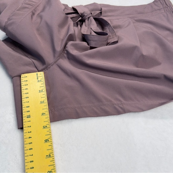 Apana Womens Medium Pleated Shorts Athleisure Pockets bow Mauve Purple - Picture 10 of 11